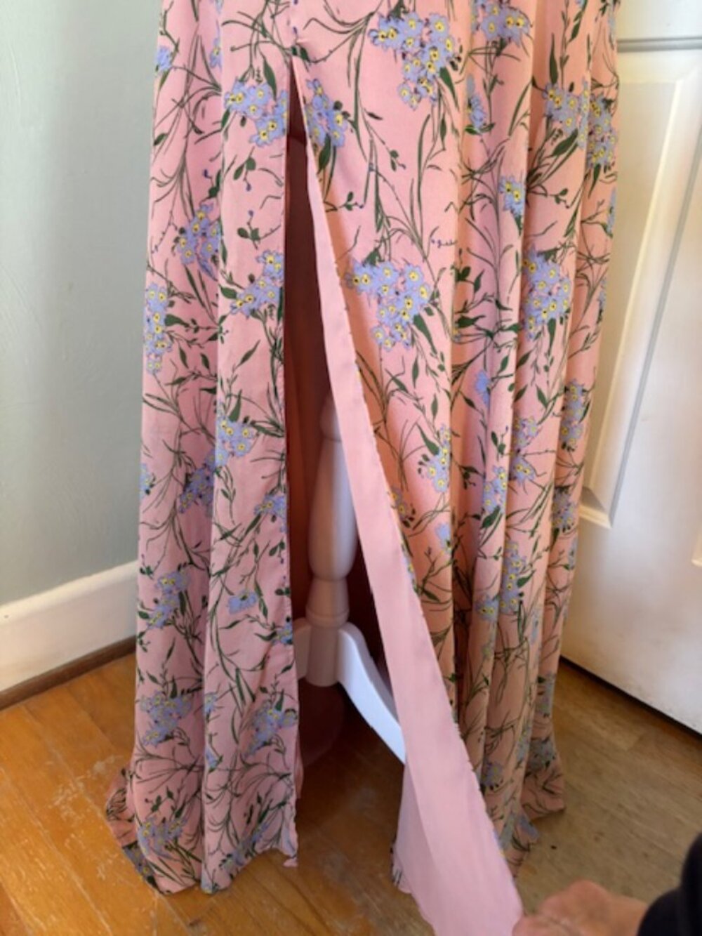 ASTR The Label Pandora Pink/Blue Floral Maxi Dress Size Large - Picture 5 of 11